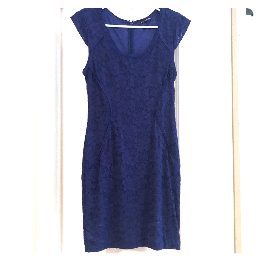 Express Royal Purple Lace Dress